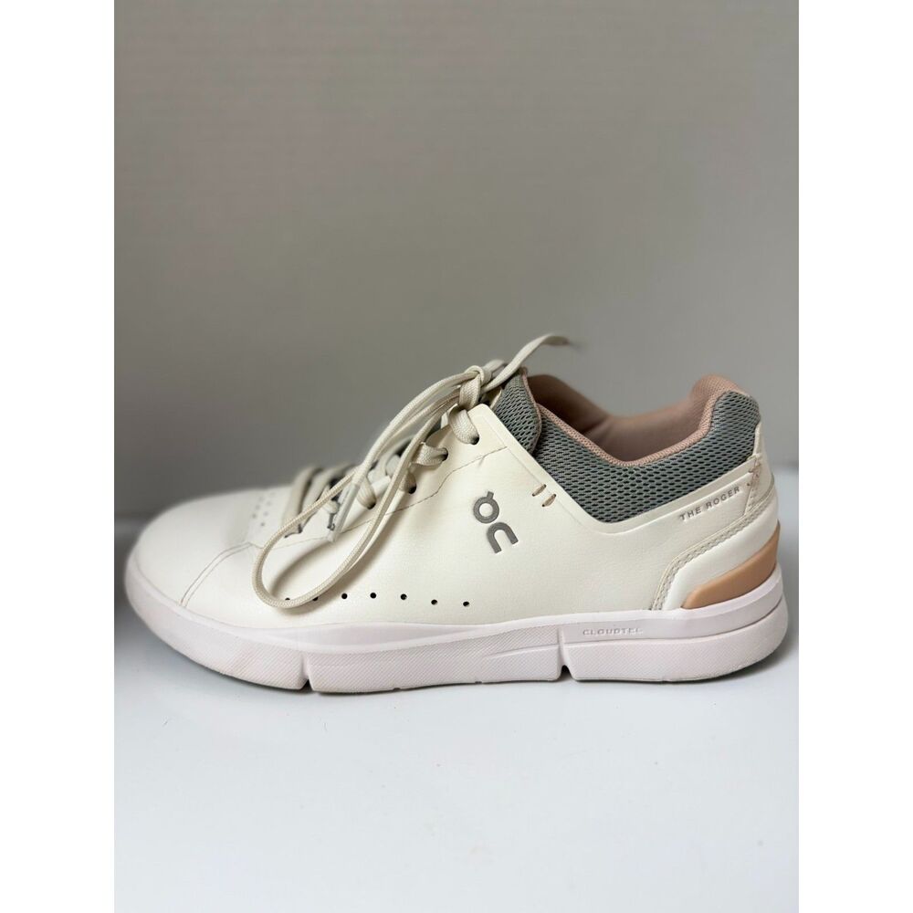 On Cloud THE ROGER Advantage Sneakers White Rose 8.5 - Picture 4 of 15